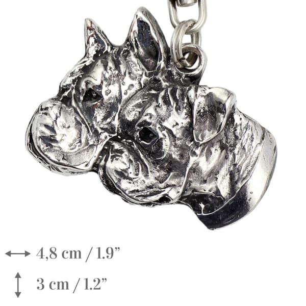 Boxer, Boxer IV - kaulakoru koiralla, hopeoitu riipus koiran fanille, ainutlaatuiset Art-Dog korut