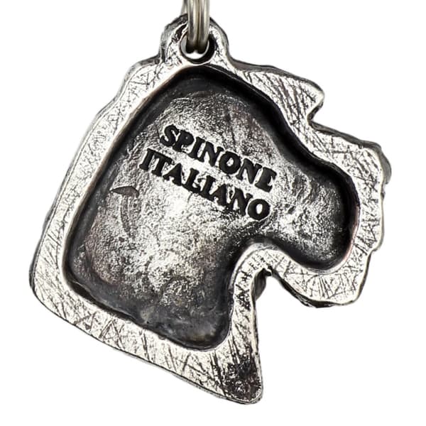 Italian Wirehaired Pointer, Spinone italiano - halsband med en hund, silverpläterat hänge för en hundfantast, unika Art-Dog-smycken
