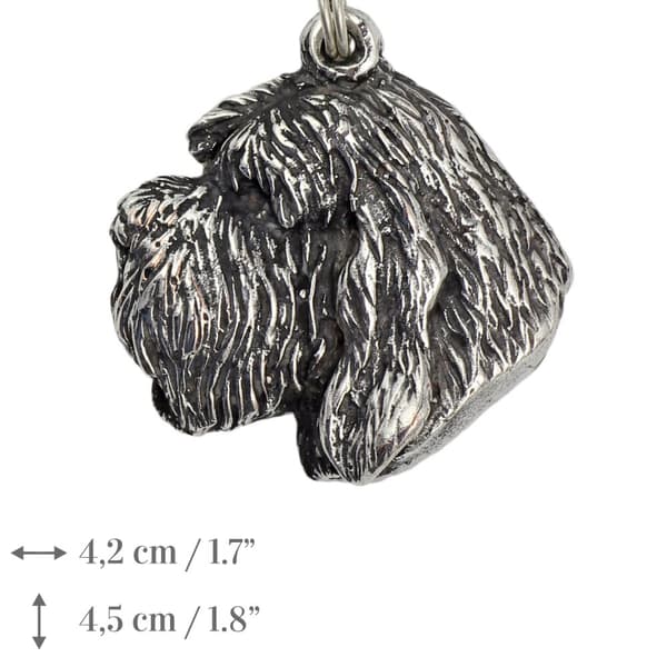 Otterhound, Otter dog - halsband med en hund, silverpläterat hänge för en hundfantast, unika Art-Dog smycken
