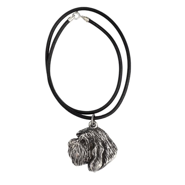 Otterhound, Otter dog - halsband med en hund, silverpläterat hänge för en hundfantast, unika Art-Dog smycken
