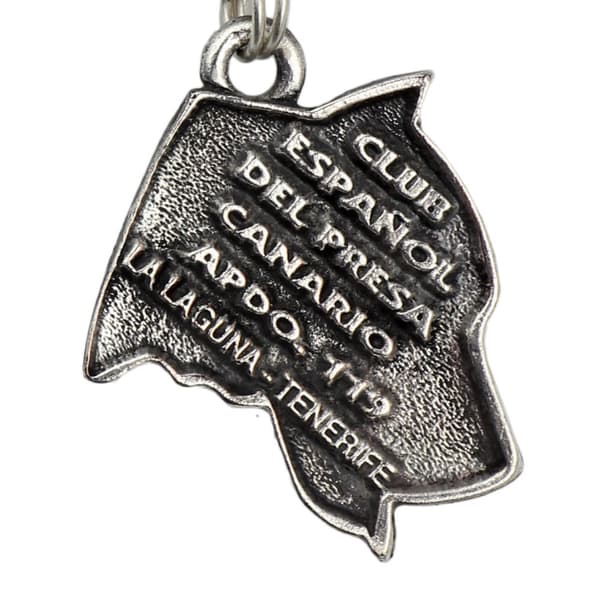 Presa Canario, Great Dane I - halsband med en hund, silverpläterat hänge för en hundfantast, unika Art-Dog-smycken