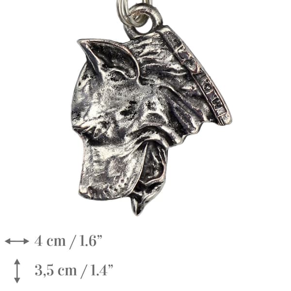 Presa Canario, Great Dane I - halsband med en hund, silverpläterat hänge för en hundfantast, unika Art-Dog-smycken