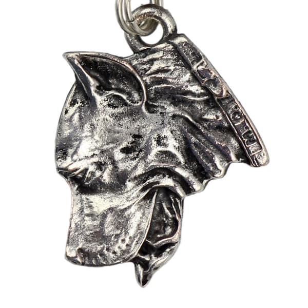 Presa Canario, Great Dane I - halsband med en hund, silverpläterat hänge för en hundfantast, unika Art-Dog-smycken