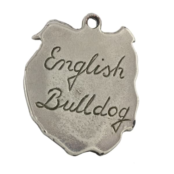 Engelsk bulldog, Bulldog I - halsband med en hund, unika smycken för en hundfantast, unikt hänge på en orm av Art-Dog