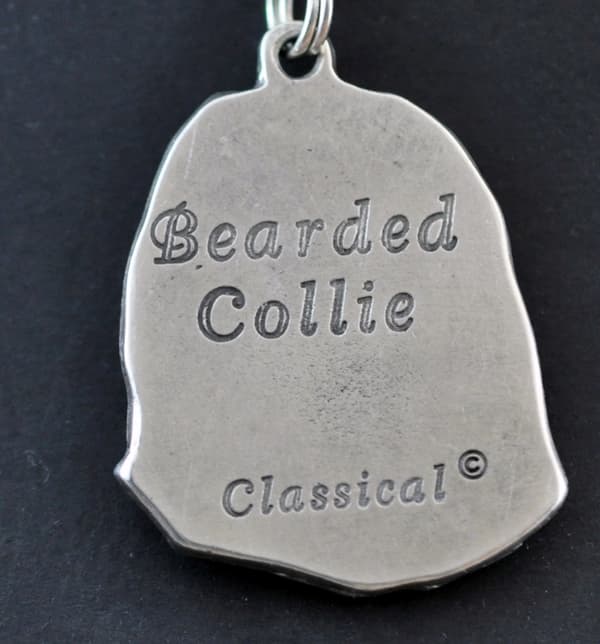 Bearded Collie, Highland Collie - ett halsband med en hund, unika smycken för en hundfantast, ett unikt hänge på en orm från Art-Dog