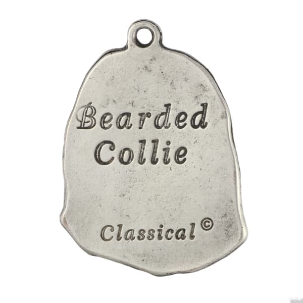 Bearded Collie, Highland Collie - ett halsband med en hund, unika smycken för en hundfantast, ett unikt hänge på en orm från Art-Dog