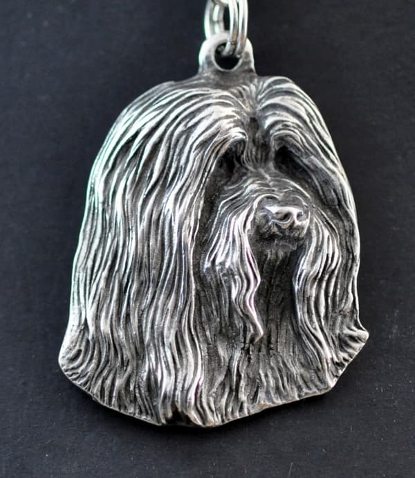 Bearded Collie, Highland Collie - ett halsband med en hund, unika smycken för en hundfantast, ett unikt hänge på en orm från Art-Dog