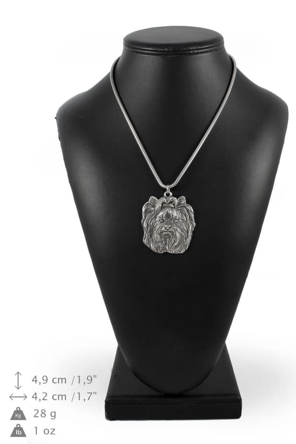 Yorkshire Terrier, York, York, Yorkie I - ett halsband med en hund, unika smycken för en hundfantast, ett unikt hänge på en orm av Art-Dog