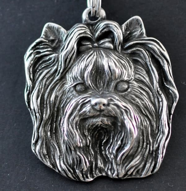 Yorkshire Terrier, York, York, Yorkie I - ett halsband med en hund, unika smycken för en hundfantast, ett unikt hänge på en orm av Art-Dog