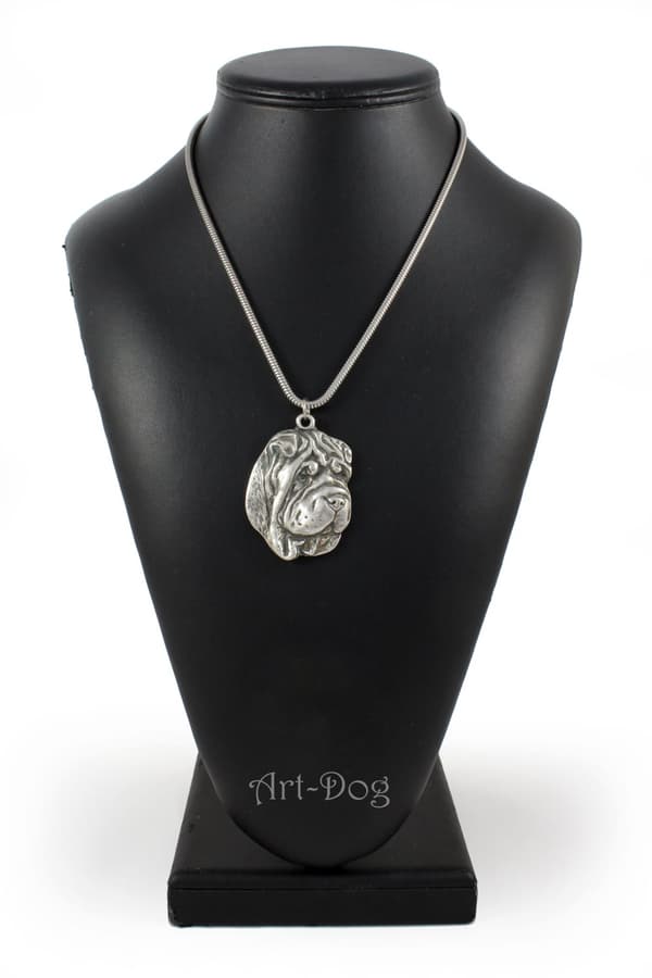 Shar Pei - ett halsband med en hund, unika smycken för en hundfantast, ett unikt hänge på en orm av Art-Dog