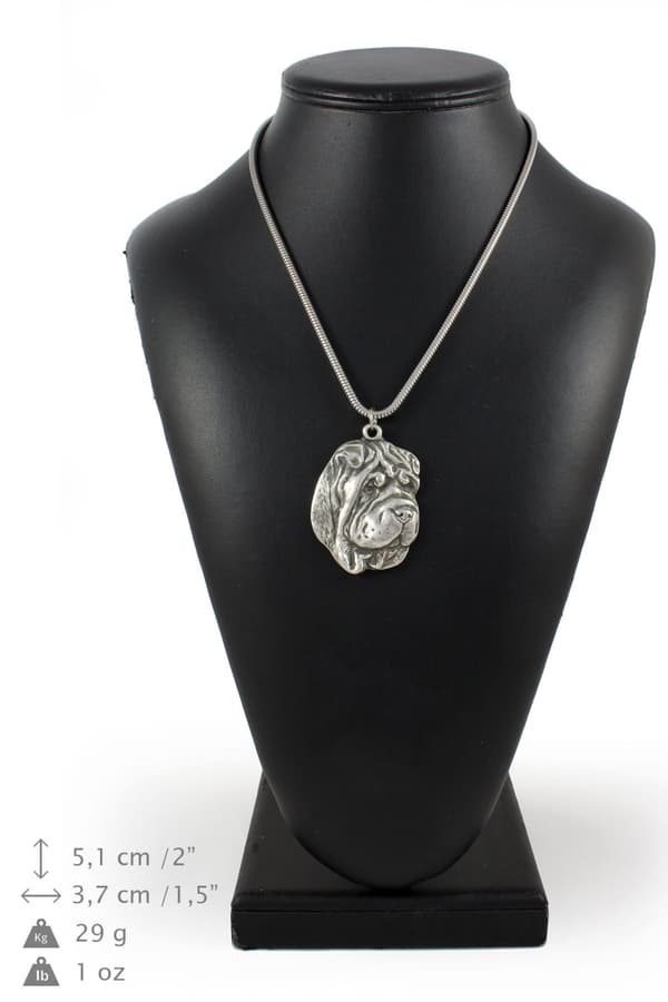 Shar Pei - ett halsband med en hund, unika smycken för en hundfantast, ett unikt hänge på en orm av Art-Dog