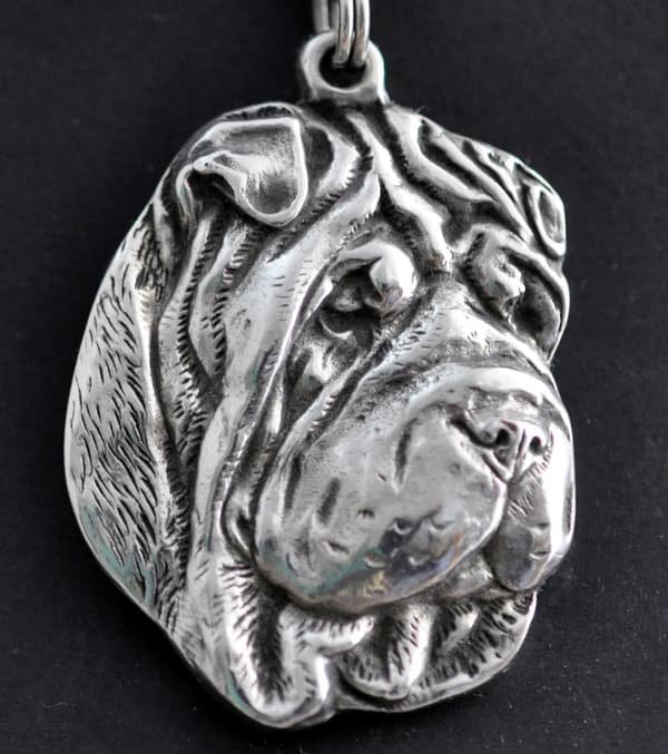 Shar Pei - ett halsband med en hund, unika smycken för en hundfantast, ett unikt hänge på en orm av Art-Dog
