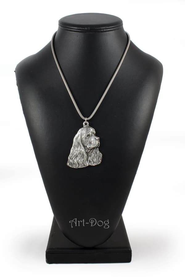 American Cocker Spaniel - halsband med en hund, unika smycken för en hundfantast, unikt Art-Dog huggormshänge