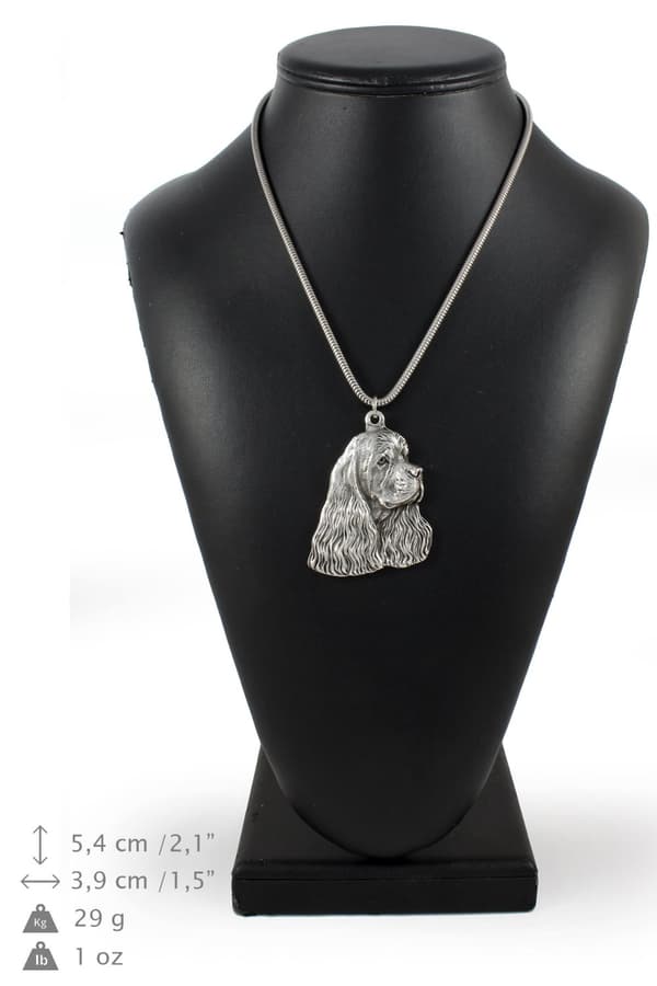 American Cocker Spaniel - halsband med en hund, unika smycken för en hundfantast, unikt Art-Dog huggormshänge