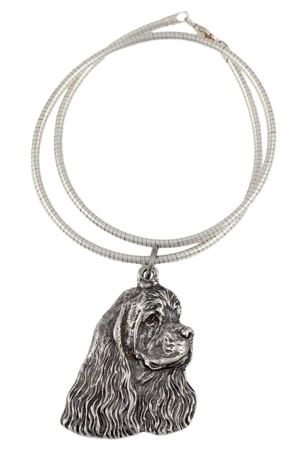 American Cocker Spaniel - halsband med en hund, unika smycken för en hundfantast, unikt Art-Dog huggormshänge
