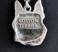 Miniatyrbillede 3 af 9: Boston Terrier, Boston Bull Terrier - en halskæde med en hund, unikke smykker til en hundefan, et unikt vedhæng på en slange fra Art-Dog