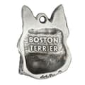Miniatyrbillede 9 af 9: Boston Terrier, Boston Bull Terrier - en halskæde med en hund, unikke smykker til en hundefan, et unikt vedhæng på en slange fra Art-Dog