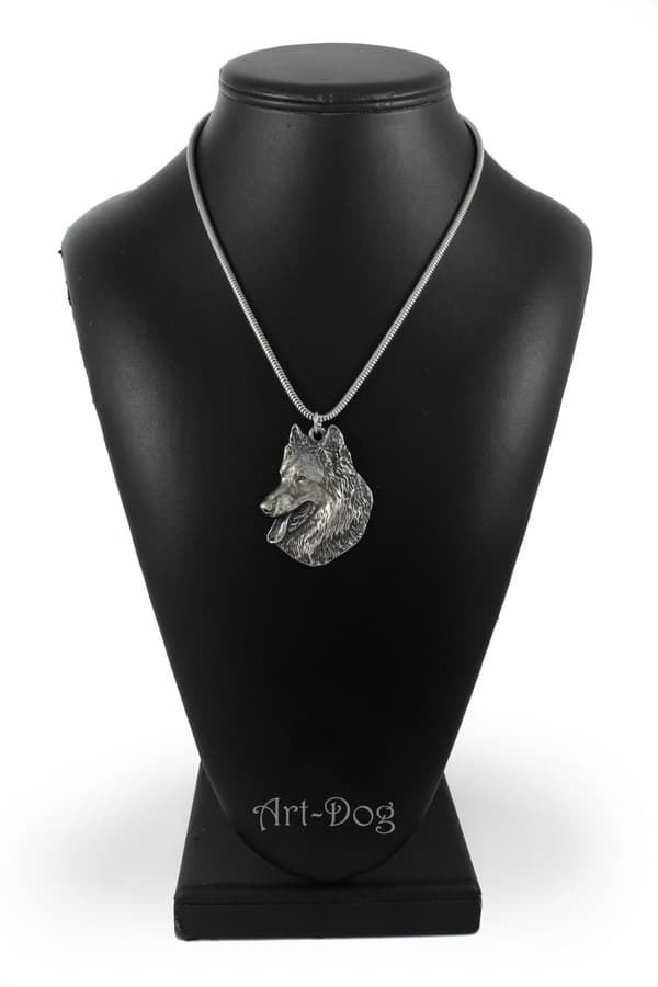 Belgian Shepherd Dog, Belgian Mountain Dog - halsband med en hund, unika smycken för en hundfantast, unikt Art-Dog huggormhänge