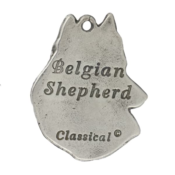 Belgian Shepherd Dog, Belgian Mountain Dog - halsband med en hund, unika smycken för en hundfantast, unikt Art-Dog huggormhänge