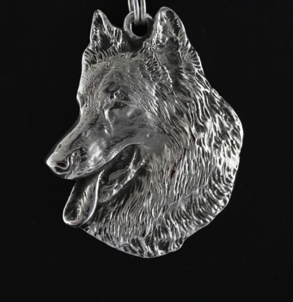Belgian Shepherd Dog, Belgian Mountain Dog - halsband med en hund, unika smycken för en hundfantast, unikt Art-Dog huggormhänge