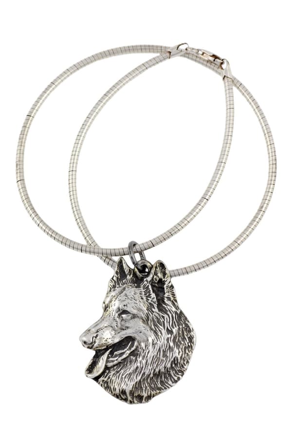 Belgian Shepherd Dog, Belgian Mountain Dog - halsband med en hund, unika smycken för en hundfantast, unikt Art-Dog huggormhänge