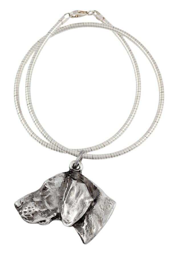 Weimaraner, Weimaraner - halsband med en hund, unika smycken för en hundfantast, unikt Art-Dog huggormhänge