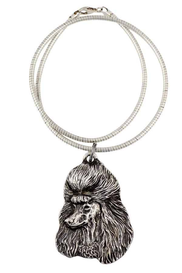Pudel - ett halsband med en hund, unika smycken för en hundfantast, ett unikt hänge på en orm av Art-Dog