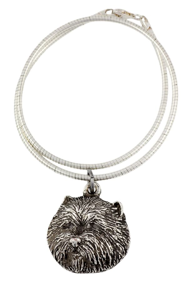 West Highland White Terrier, Westie - ett halsband med en hund, unika smycken för en hundfantast, ett unikt hänge på en orm från Art-Dog