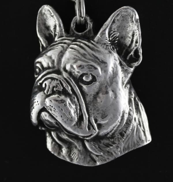 French Bulldog II - ett halsband med en hund, unika smycken för en hundfantast, ett unikt hänge på en orm från Art-Dog