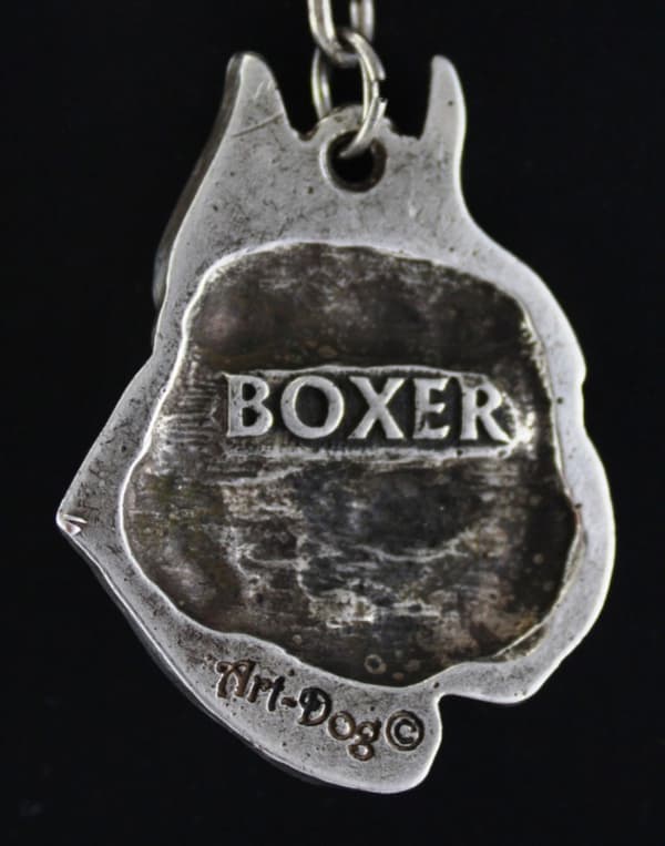 Boxer, Boxer II - halsband med en hund, unika smycken för en hundfantast, unikt hänge på en orm från Art-Dog
