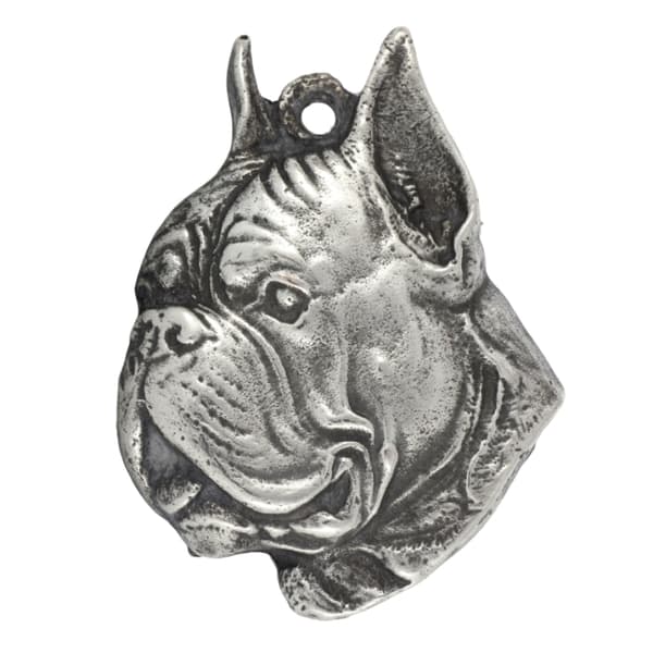 Boxer, Boxer II - halsband med en hund, unika smycken för en hundfantast, unikt hänge på en orm från Art-Dog