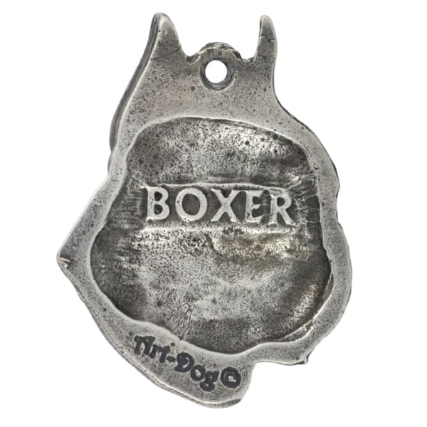 Boxer, Boxer II - halsband med en hund, unika smycken för en hundfantast, unikt hänge på en orm från Art-Dog