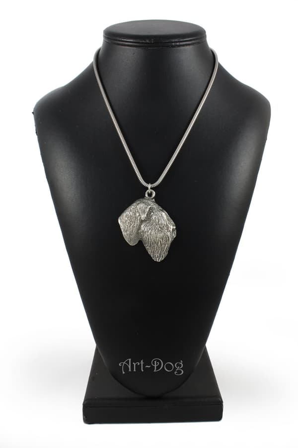 Russian Black Terrier - halsband med en hund, unika smycken för en hundfantast, unikt Art-Dog huggormshänge