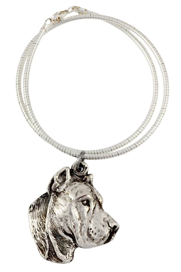 Presa Canario, Tanskan dogi - kaulakoru koiran kanssa, ainutlaatuisia koruja koirafanille, ainutlaatuinen riipus käärmeessä by Art-Dog