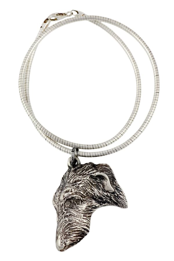 Scottish Greyhound, Deerhound - halsband med en hund, unika smycken för en hundfantast, unikt Art-Dog huggormhänge