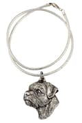 Miniatyrbild 1 av 9: Border Terrier - ett halsband med en hund, unika smycken för en hundfantast, ett unikt hänge på en orm från Art-Dog