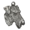 Pikkukuva 2 / 6: Airedale Terrier, Waterside Terrier - kaulakoru koiran kanssa, ainutlaatuiset korut koirafanille, ainutlaatuinen Art-Dogin riipus käärmeessä