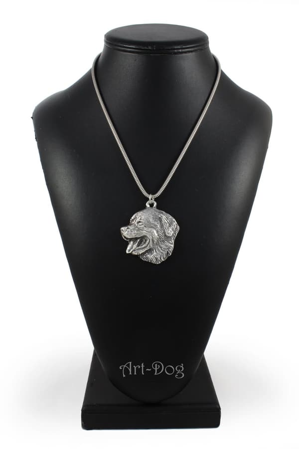 Berner Sennenhund, Berner Sennenhund - halsband med en hund, unika smycken för en hundfantast, unikt Art-Dog huggormhänge