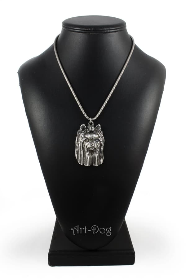 Yorkshire Terrier, York, York, Yorkie III - halsband med en hund, unika smycken för en hundfantast, unikt hänge på en orm från Art-Dog