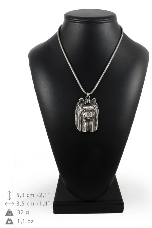 Yorkshire Terrier, York, York, Yorkie III - halsband med en hund, unika smycken för en hundfantast, unikt hänge på en orm från Art-Dog