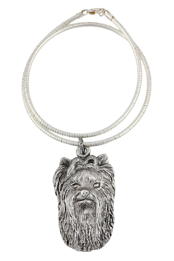 Yorkshire Terrier, York, York, Yorkie III - halsband med en hund, unika smycken för en hundfantast, unikt hänge på en orm från Art-Dog
