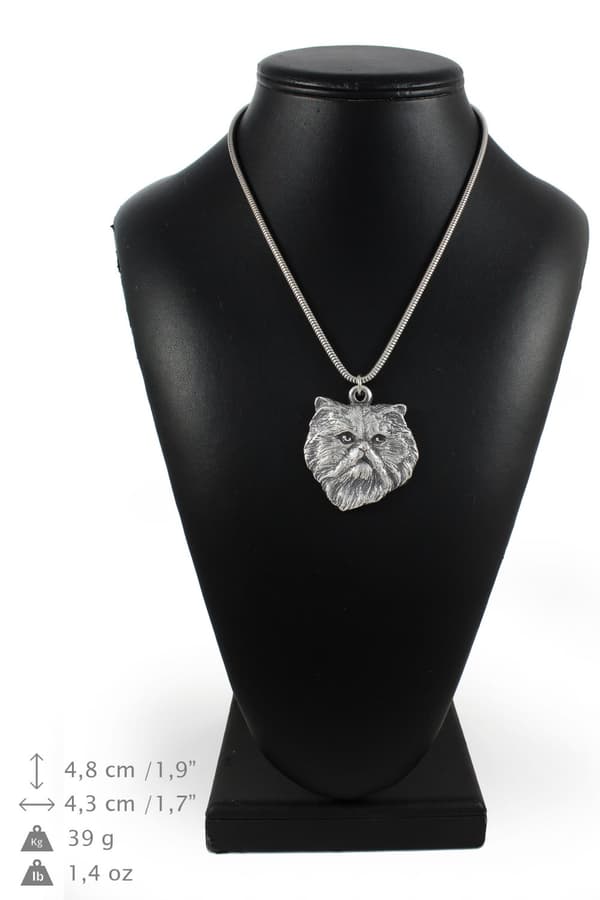 Persiskt - halsband med en katt, unika smycken för en kattfantast, unikt hänge på en orm av Art-Dog