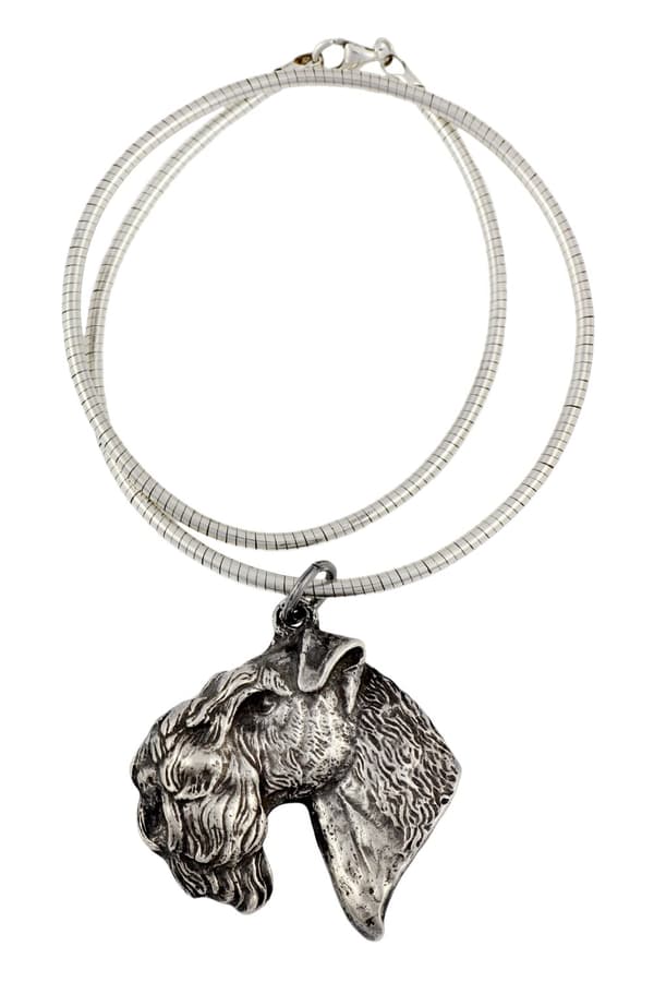 Kerry Blue Terrier, Irish Blue Terrier I - ett halsband med en hund, unika smycken för en hundfantast, ett unikt hänge på en orm från Art-Dog