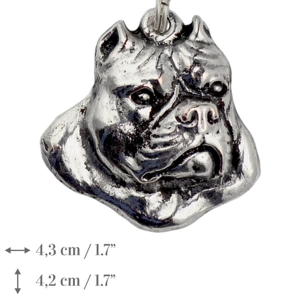 American Bully - ett halsband med en hund, unika smycken för en hundfantast, ett unikt hänge på en orm från Art-Dog