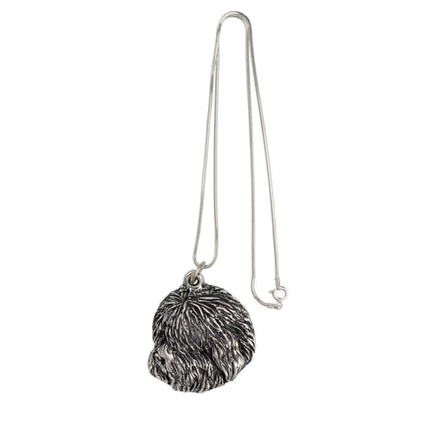Old English Sheepdog Bobtail - ett halsband med en hund, unika smycken för en hundfantast, ett unikt hänge på en huggorm från Art-Dog