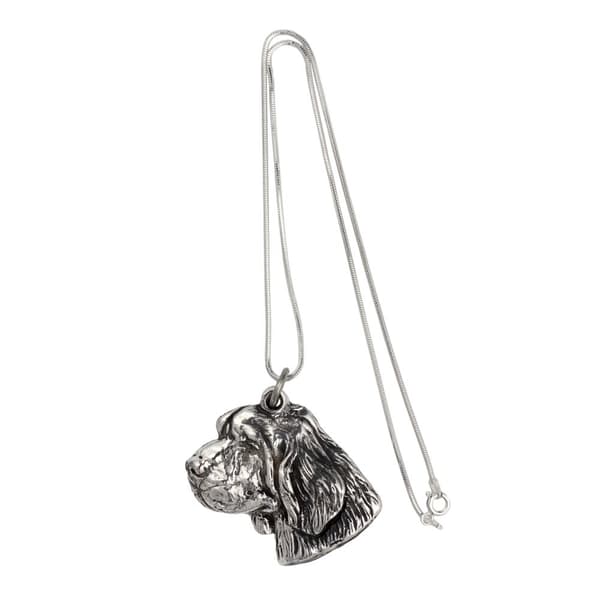 Clumber Spaniel I - ett halsband med en hund, unika smycken för en hundfantast, ett unikt hänge på en orm av Art-Dog
