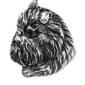 Pikkukuva 2 / 6: Apinapinseri, Affenpinscher - kaulakoru koiran kanssa, ainutlaatuisia koruja koirafanille, ainutlaatuinen Art-Dogin riipus käärmeessä