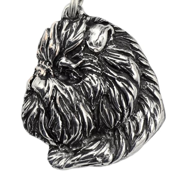 Apinapinseri, Affenpinscher - kaulakoru koiran kanssa, ainutlaatuisia koruja koirafanille, ainutlaatuinen Art-Dogin riipus käärmeessä