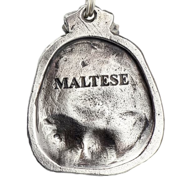 Maltese, Bichon Maltiase, Maltese - ett halsband med en hund, unika smycken för en hundfantast, ett unikt hänge på en orm från Art-Dog