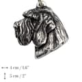 Miniatyrbild 4 av 6: Italian Wirehaired Pointer, Spinone italiano - halsband med en hund, unika smycken för en hundfantast, unikt Art-Dog huggormshänge